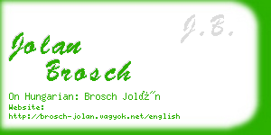 jolan brosch business card